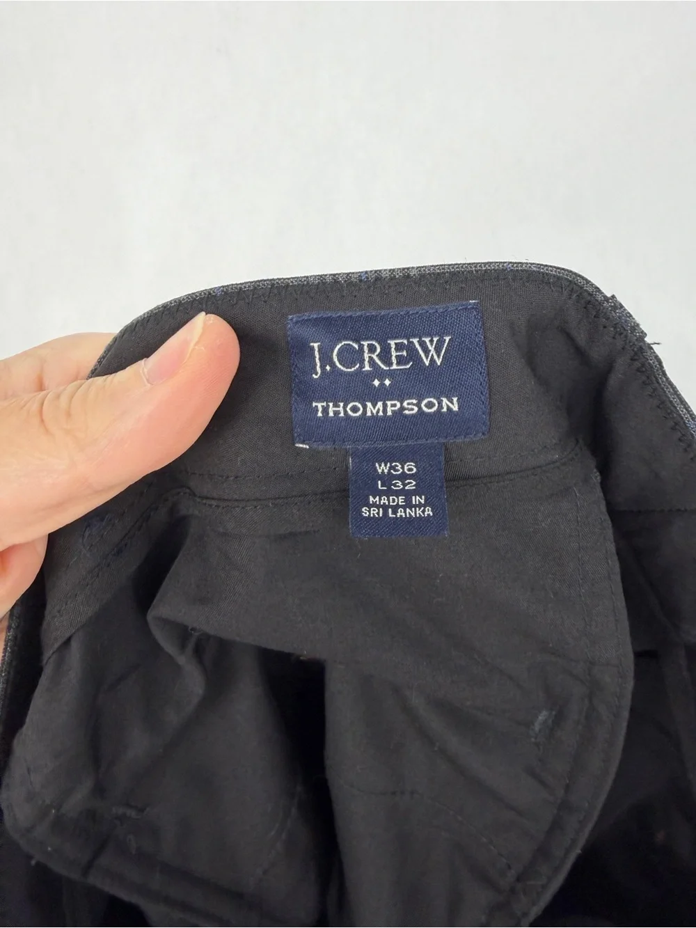 J.Crew Thompson Tapered Dress Pants in Black plaid AP879 36x32